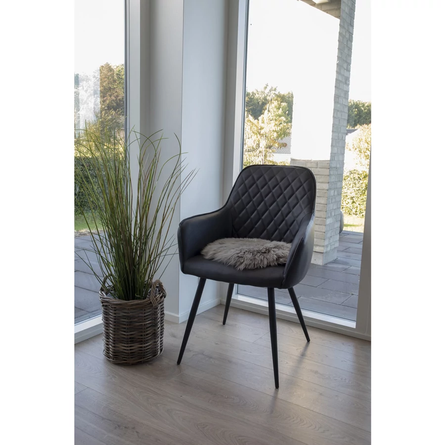 Világosbarna báránybőr ülőpárna 2 db