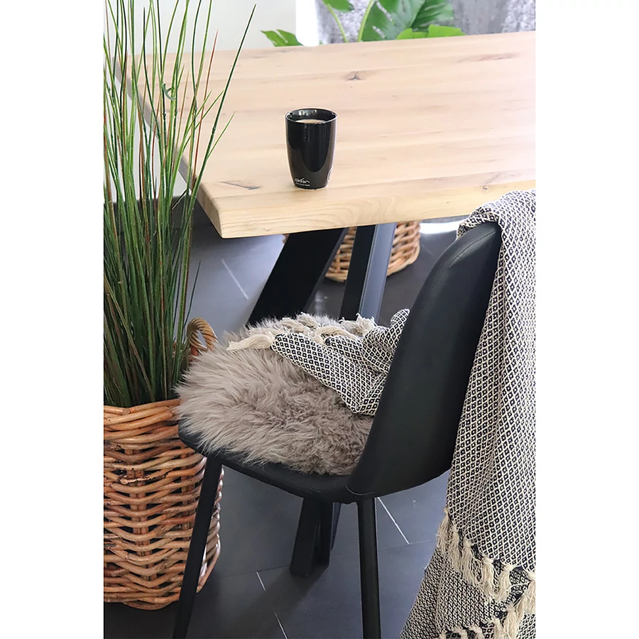 Világosbarna báránybőr ülőpárna 2 db