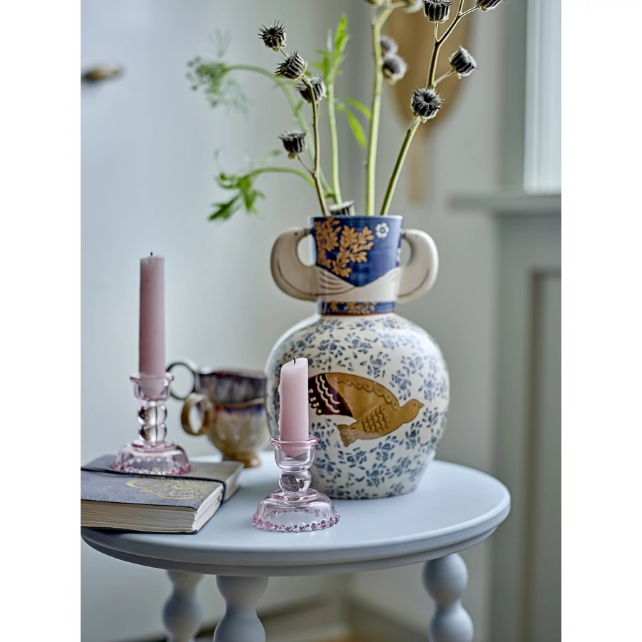 Világoskék fa kisasztal