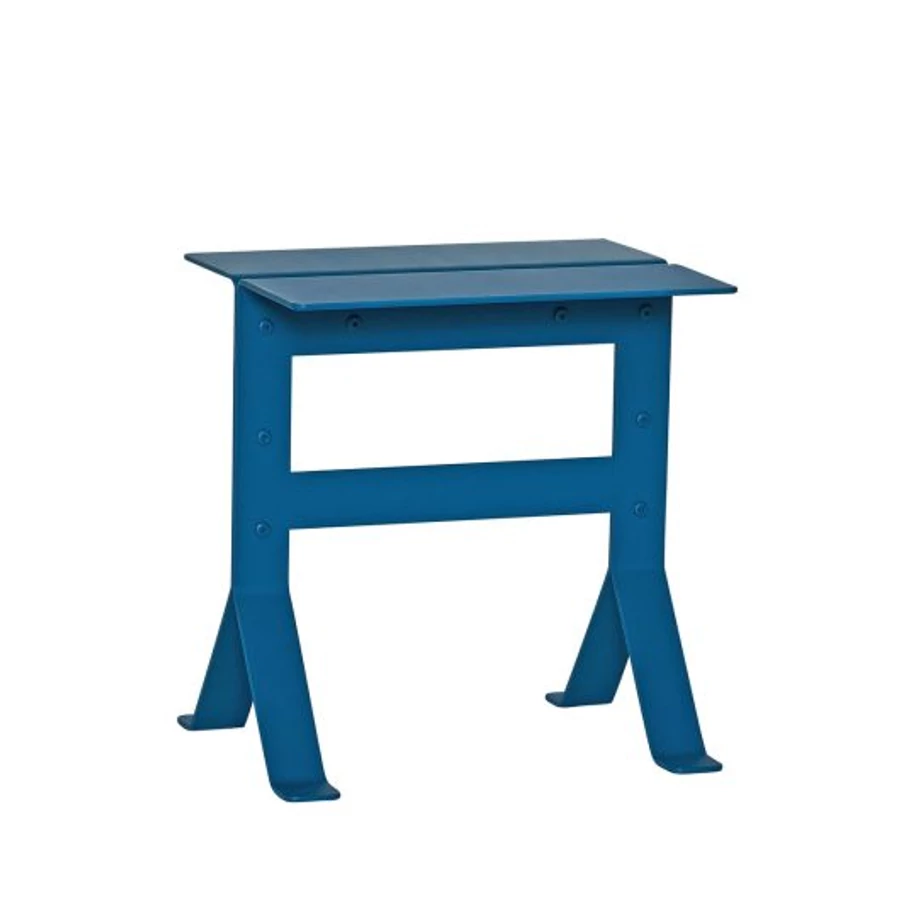 Világoskék fém lerakóasztal