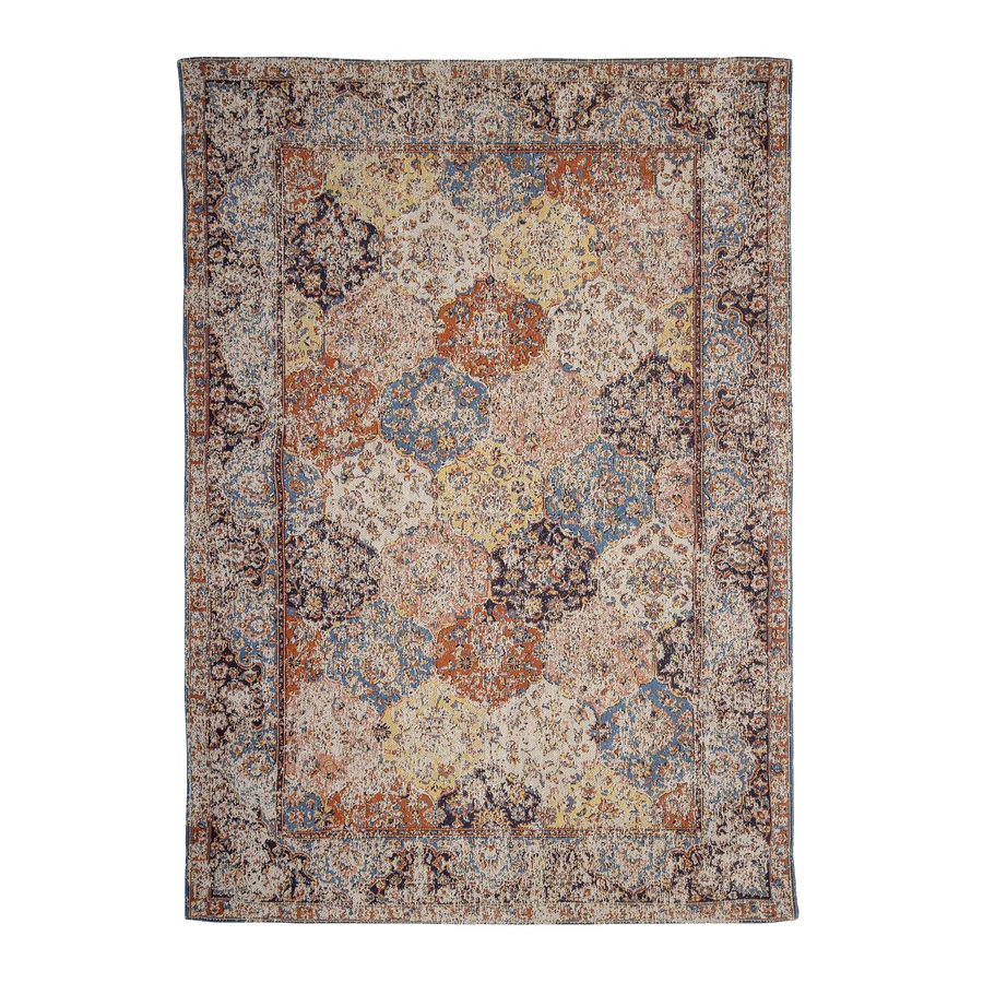 Vintage hatású, mintás pamut szőnyeg 215x150 cm